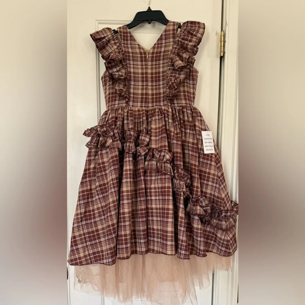 Joyfolie Reign Petticoat in Cinnamon Plaid